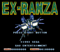 Ex-Ranza title screen for Sega Mega Drive